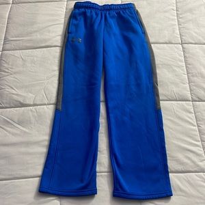 Under Armour Storm Loose fit boys kids youth royal blue sweat pants open leg